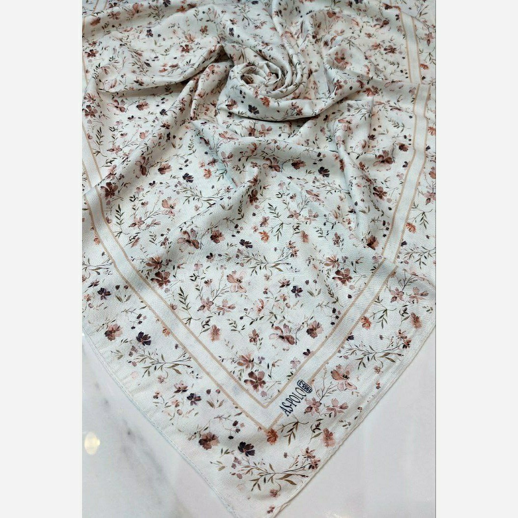 روسری نخی گل دار تابستانی عبیرشاپ