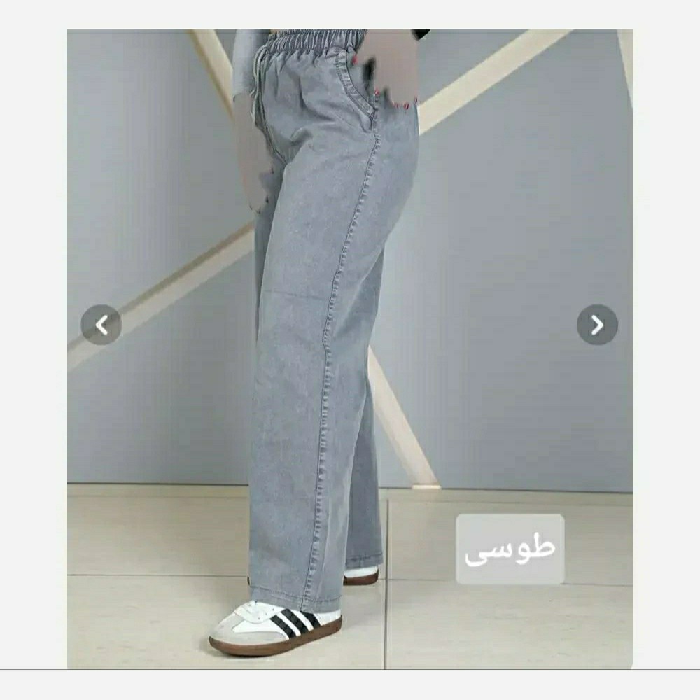 شلوار بگ کمرکش جین کاغذی زنانه و دخترانه عبیرشاپ (هدیه و تخفیف)