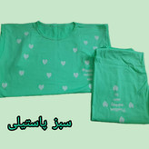 ست تیشرت و شلوار زنانه طرح قلبی قواره دار عبیرشاپ