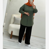 مانتو زنانه روزمره کتان عبیرشاپ