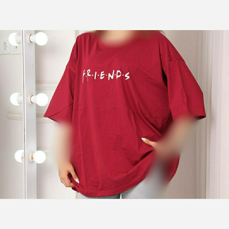 تیشرت باکسی لش پنبه طرح friends عبیرشاپ