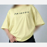 تیشرت باکسی لش پنبه طرح friends عبیرشاپ