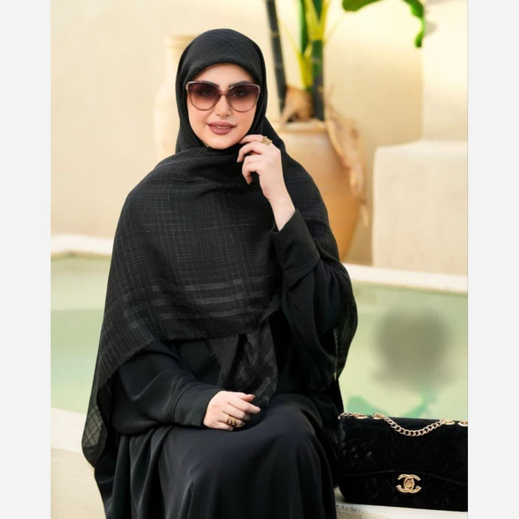 روسری نخی زنانه زرک دار قواره بلند مجلسی عبیرشاپ